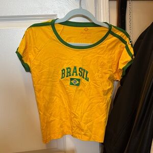 Pierim Yellow and Green Brasil Baby Tee